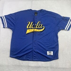 VTG 2003 JA UCLA Bruins Blue Short Sleeve Baseball Jersey Mesh Men's XL